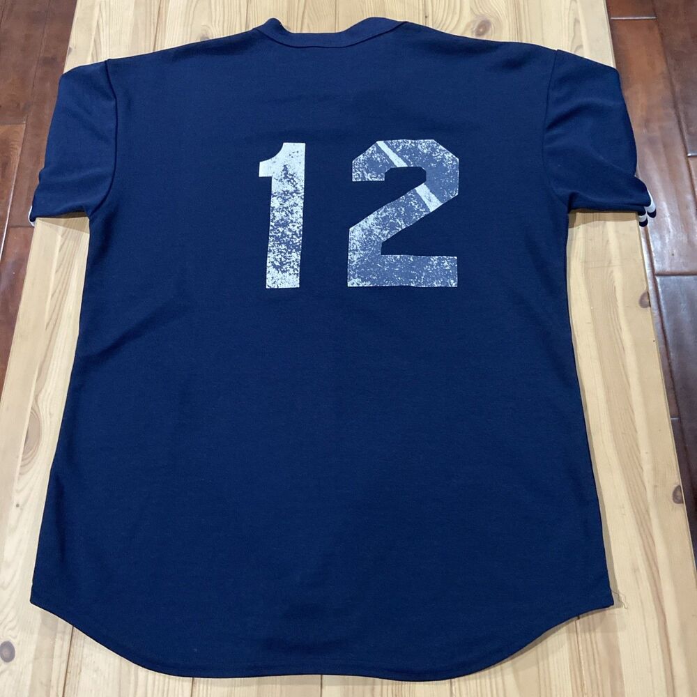 New York Yankees Jersey #12 Majestic Vintage 90s XL Number Fading - Picture 6 of 7